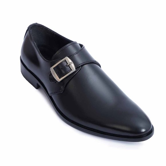 Bashwood Handmade Single Monk Black Leather Shoes - Picture 2 of 3